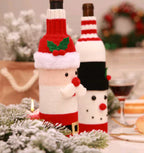 Christmas Wine Bottle Covers for Holiday Decor