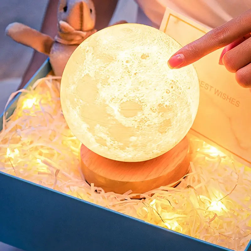 Rotating Moon Atmosphere Night Light