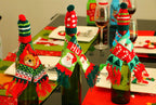 Christmas Wine Bottle Covers for Holiday Decor