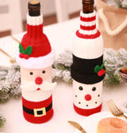 Christmas Wine Bottle Covers for Holiday Decor
