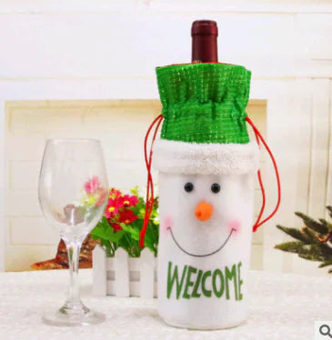 Christmas Wine Bottle Covers for Holiday Decor
