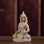 Sandstone Resin Buddha Figurine for Home Decor