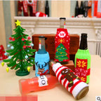 Christmas Wine Bottle Covers for Holiday Decor