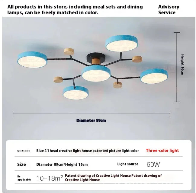 Modern Minimalist Ceiling Lamp – Creative LED Lighting for Living Room