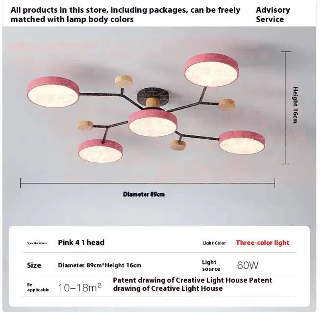 Modern Minimalist Ceiling Lamp – Creative LED Lighting for Living Room