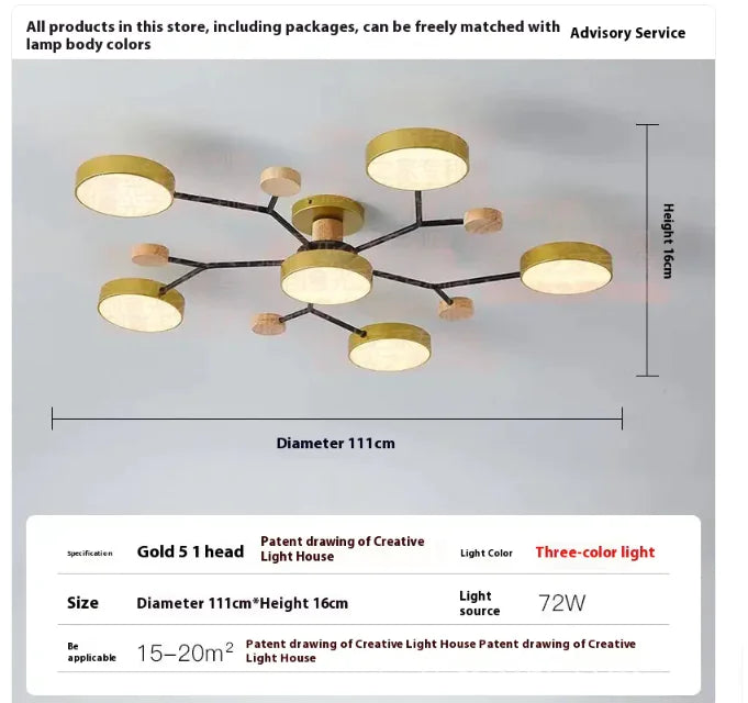 Modern Minimalist Ceiling Lamp – Creative LED Lighting for Living Room
