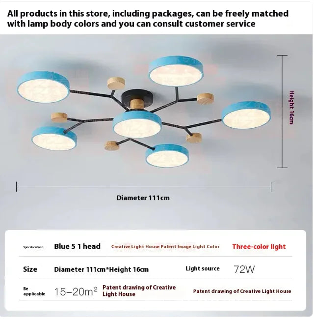 Modern Minimalist Ceiling Lamp – Creative LED Lighting for Living Room