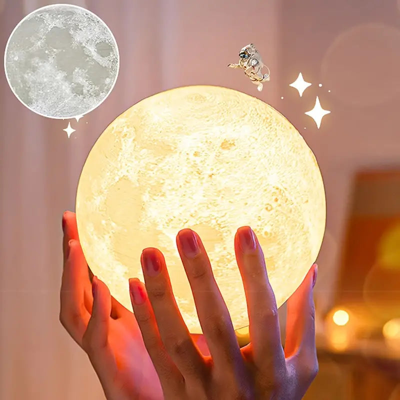 Rotating Moon Atmosphere Night Light