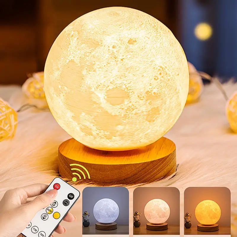 Rotating Moon Atmosphere Night Light