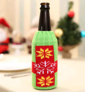 Christmas Wine Bottle Covers for Holiday Decor