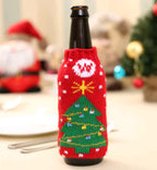 Christmas Wine Bottle Covers for Holiday Decor