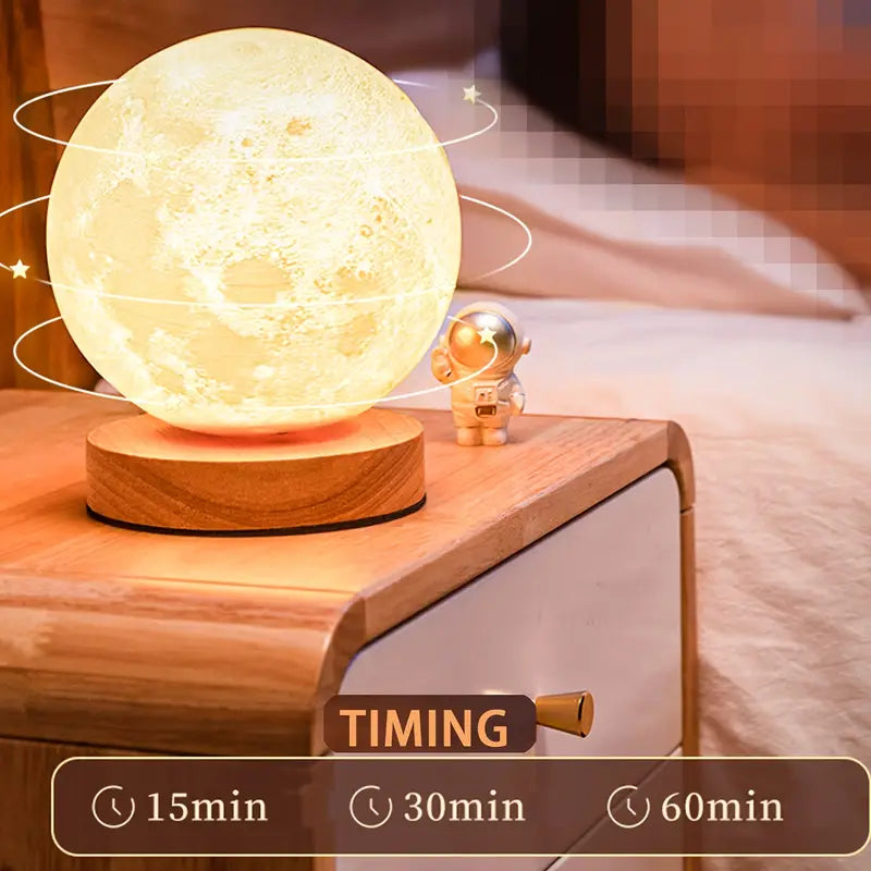 Rotating Moon Atmosphere Night Light