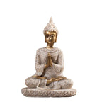 Sandstone Resin Buddha Figurine for Home Decor